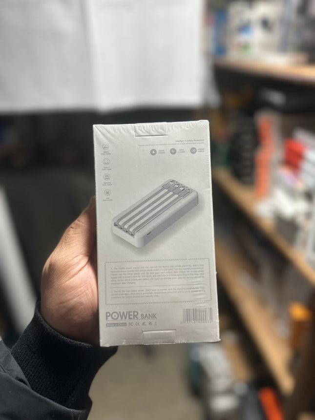Power Bank 20000 mAh Avec 4 Câbles